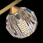 Crystal Glass Ball Chandelier – Brass & Clear Luxury Ceiling Light