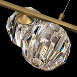 Crystal Glass Ball Chandelier – Brass & Clear Luxury Ceiling Light