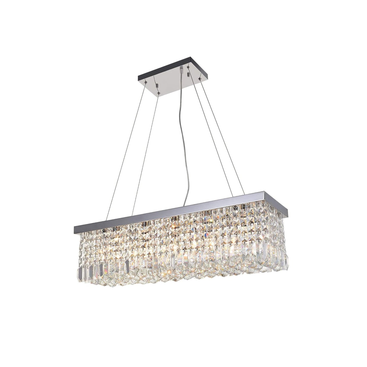 Vakkerlight Crystal Raindrop Chandelier – Sparkling Chrome Ceiling Light