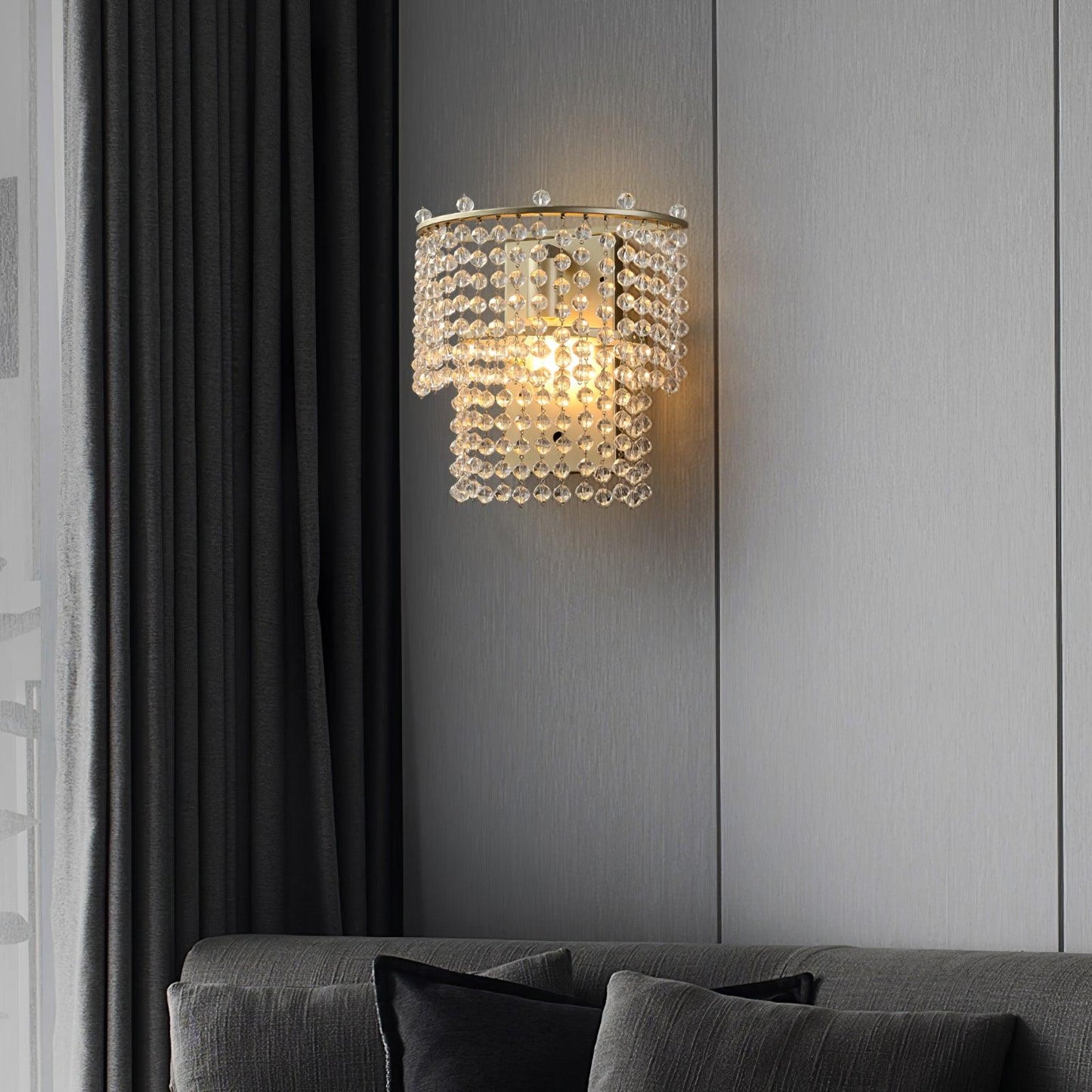 Crystal Waterfall Wall Light - YIOSI