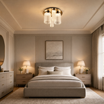 Crystalia Modern Crystal Flush Mount Ceiling Light