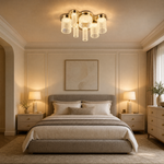 Crystalia Modern Crystal Flush Mount Ceiling Light