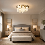 Crystalia Modern Crystal Flush Mount Ceiling Light