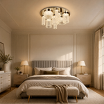 Crystalia Modern Crystal Flush Mount Ceiling Light