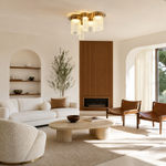 Crystalia Modern Crystal Flush Mount Ceiling Light
