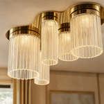 Crystalia Modern Crystal Flush Mount Ceiling Light