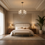 Crystalia Modern Sculptural Ring Chandelier