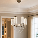 Crystalia Modern Sculptural Ring Chandelier