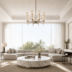 Crystalia Modern Sculptural Ring Chandelier