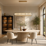 Crystara Modern Dining Room Linear Chandelier