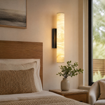 Cylinder Marble Wall Sconce 500 Single - Black