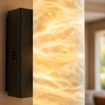 Cylinder Marble Wall Sconce 500 Single - Black