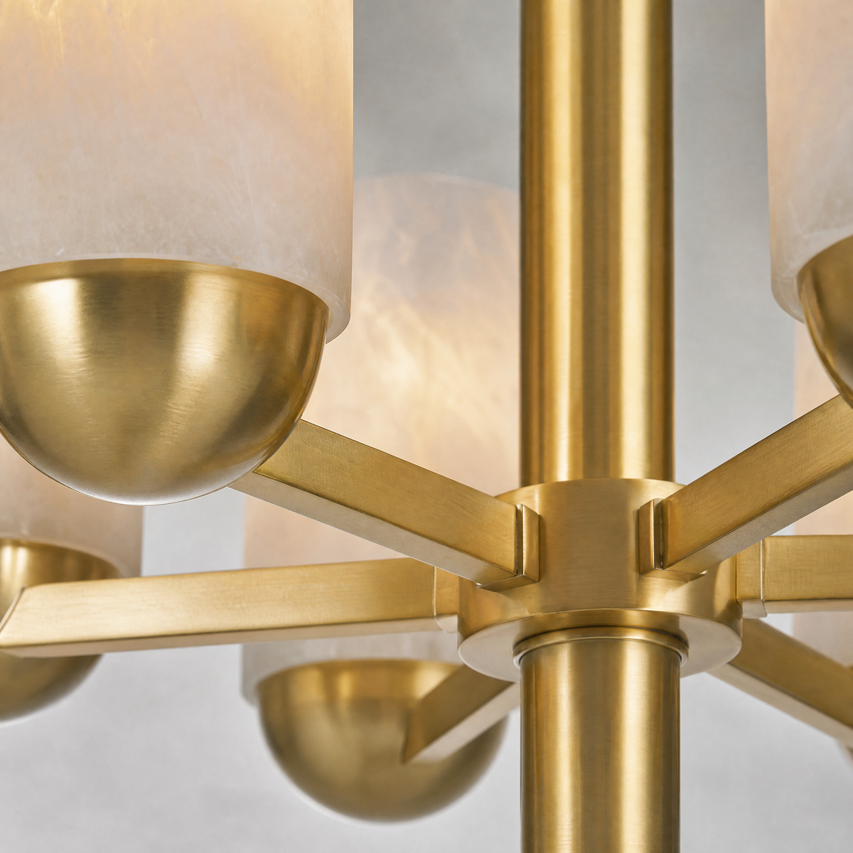 Cylinder Shade Alabaster Pendant Light