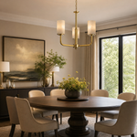 Cylinder Shade Alabaster Pendant Light