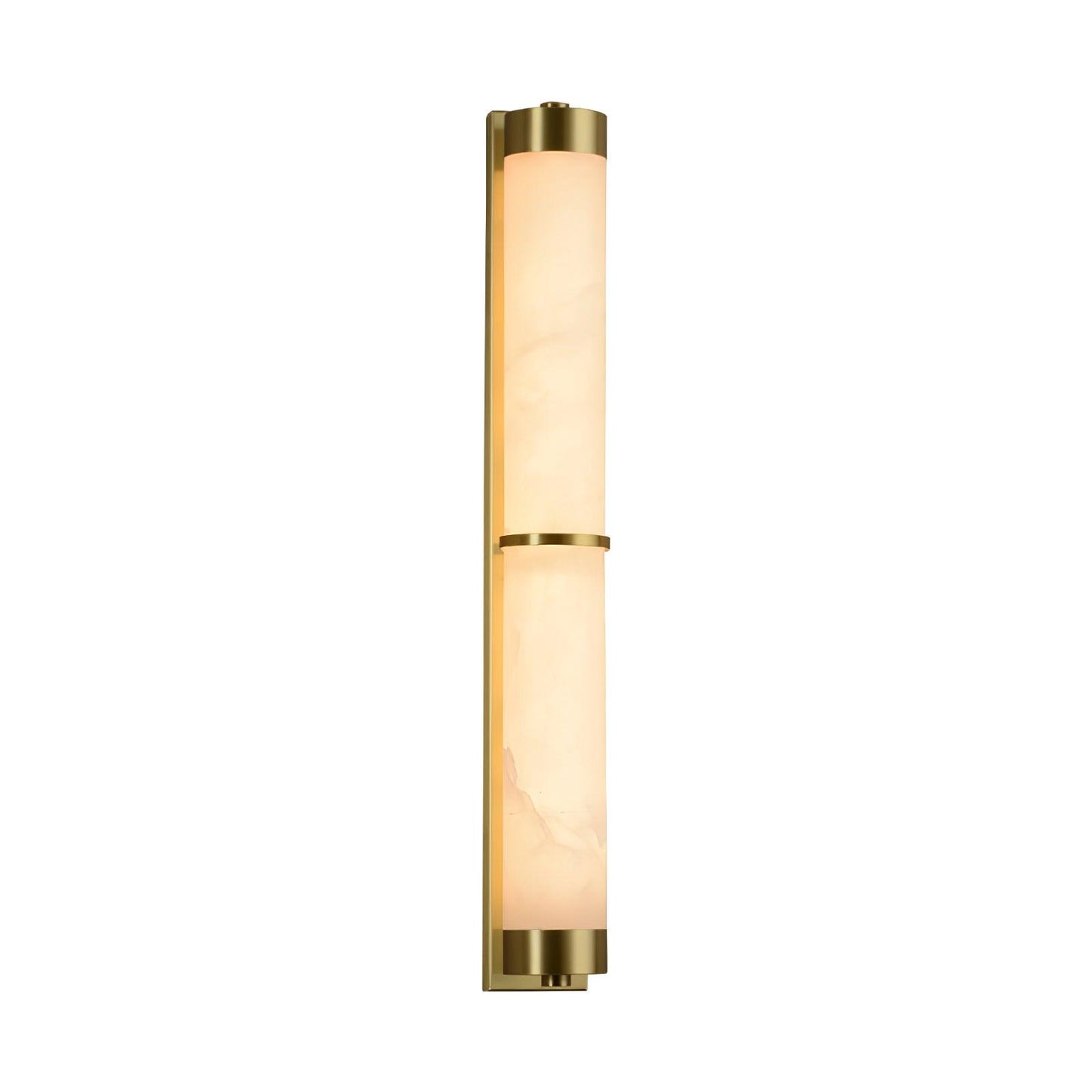 Cylindra Alabaster Brass Wall Light - YIOSI