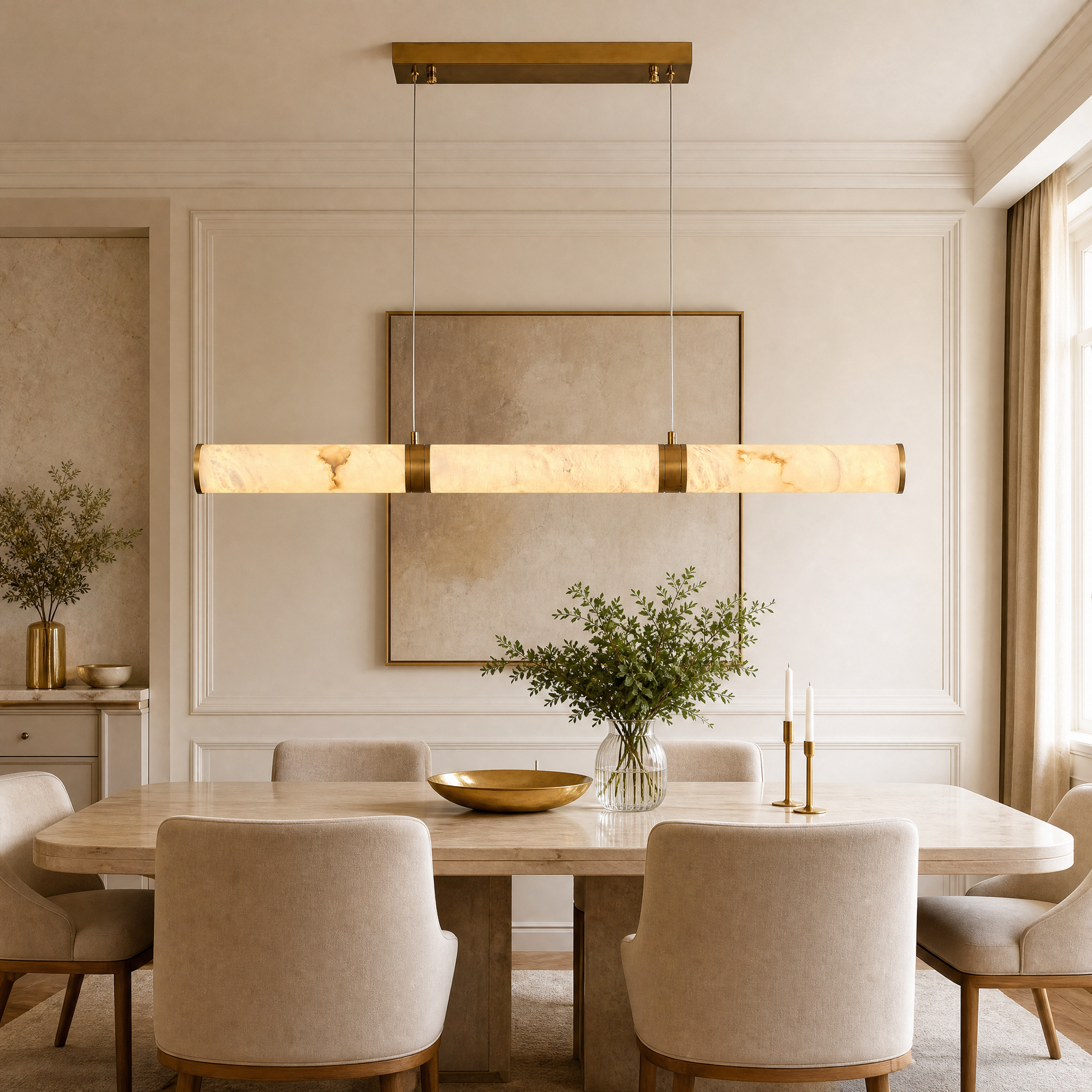 D1000 Tree Branch Chandelier Round Pendant - Copper Color