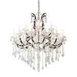 Modern Large Crystal Chandeliers Black / 18 Light