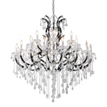 Modern Large Crystal Chandeliers Black / 24 Light