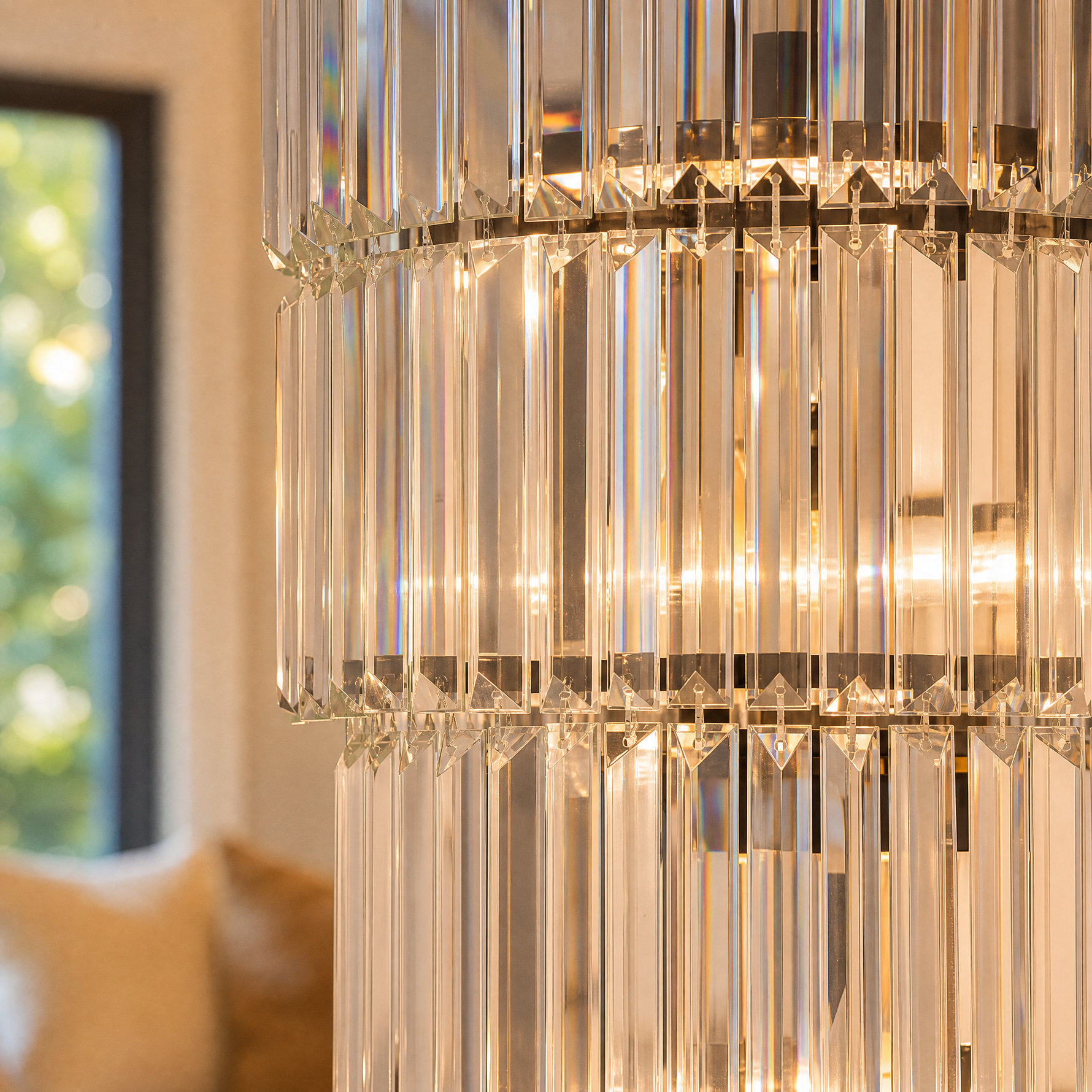D500 Stripe Crystal Chip Stair Light - Black