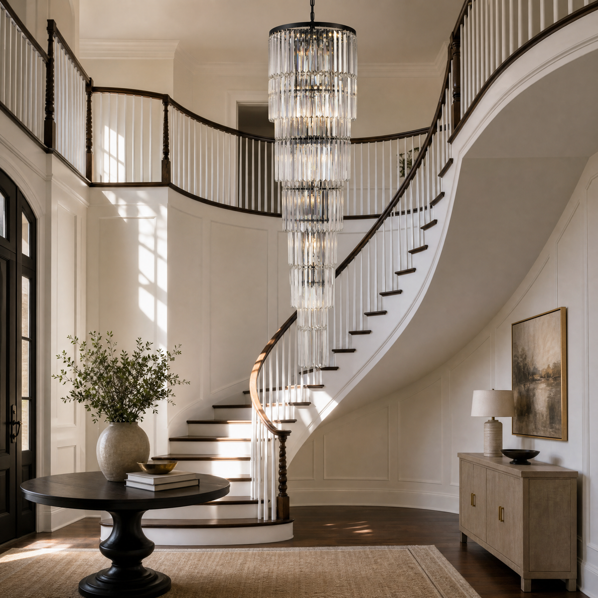 D500 Stripe Crystal Chip Stair Light - Black