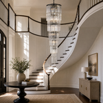 D500 Stripe Crystal Chip Stair Light - Black