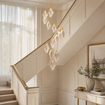 D500 Striped Crystal Stair Light - Gold