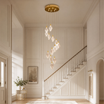 D500 Striped Crystal Stair Light - Gold