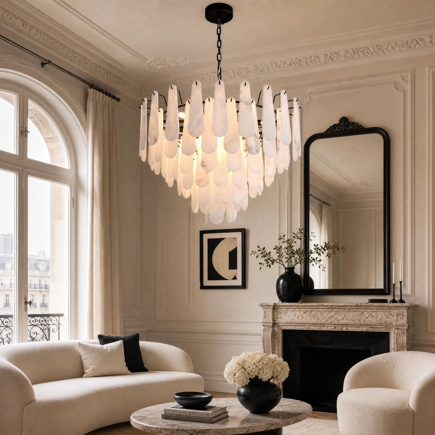 D580 Light Cube Crystal Round Pendant