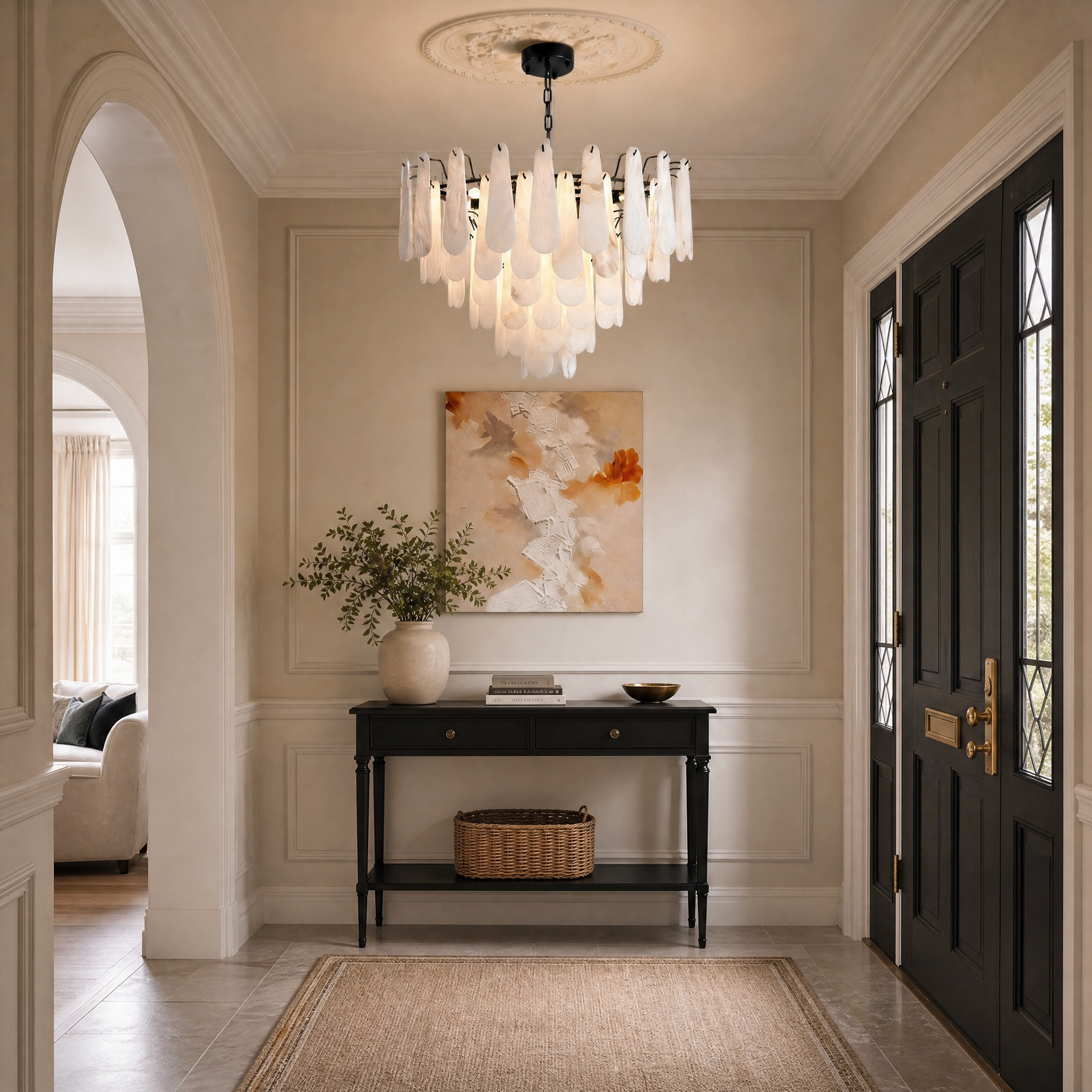 D580 Light Cube Crystal Round Pendant