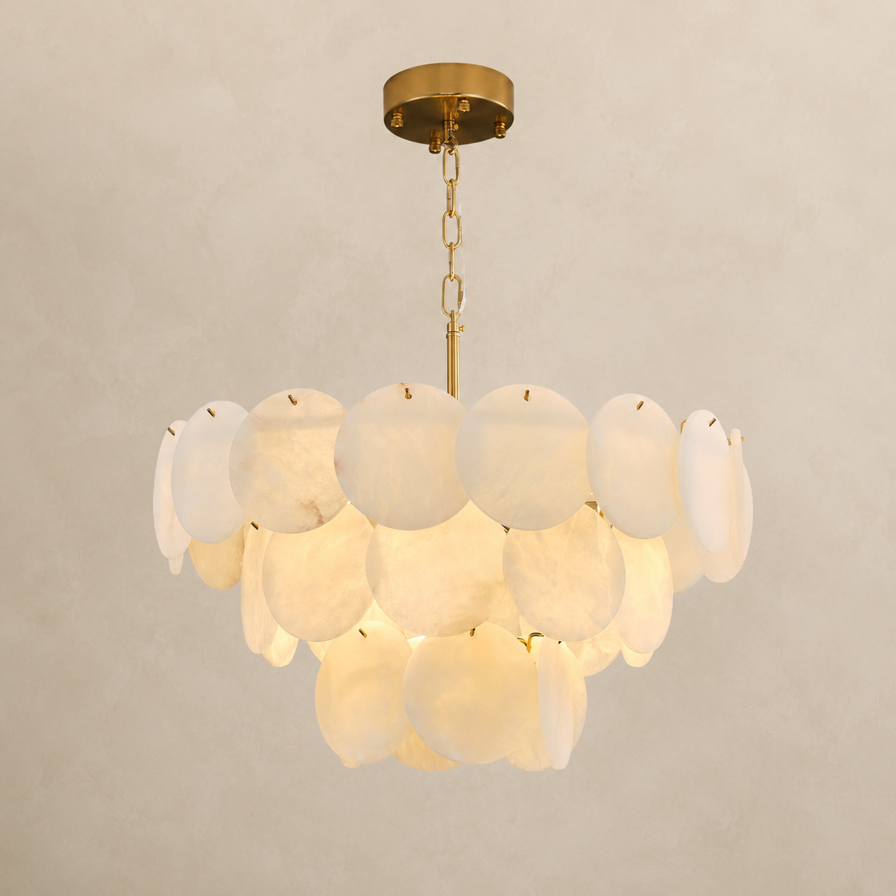 D600 Marble Stone Round Hanging - Copper Color