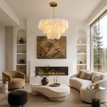 D600 Marble Stone Round Hanging - Copper Color