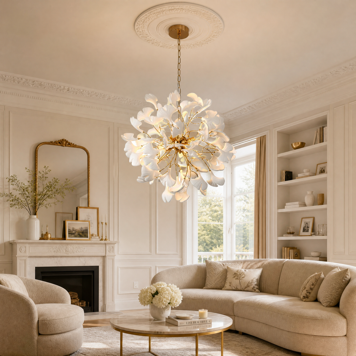 D800 Ceramic Ball Single Hanging - Gold
