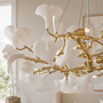 D800 Elegant Ceramic Ginkgo Leaf - Matte Gold Color