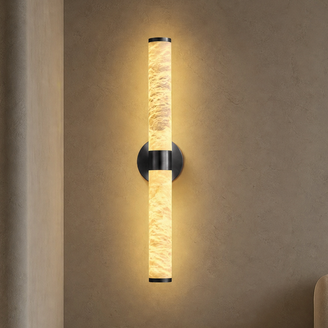 D800-Marble Tile Round Pendant - Copper Color