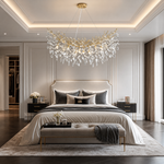 D800 Tree Branch Chandelier Round Pendant - Matte Black