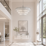 D910 Hook Piece Crystal Round Pendant Clear Light Color - Black