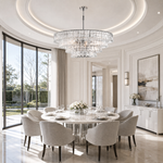 D910 Hook Piece Crystal Round Pendant Clear Light Color - Black