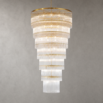 D990 Seven-Layer Striped Column Stair Light - Gold