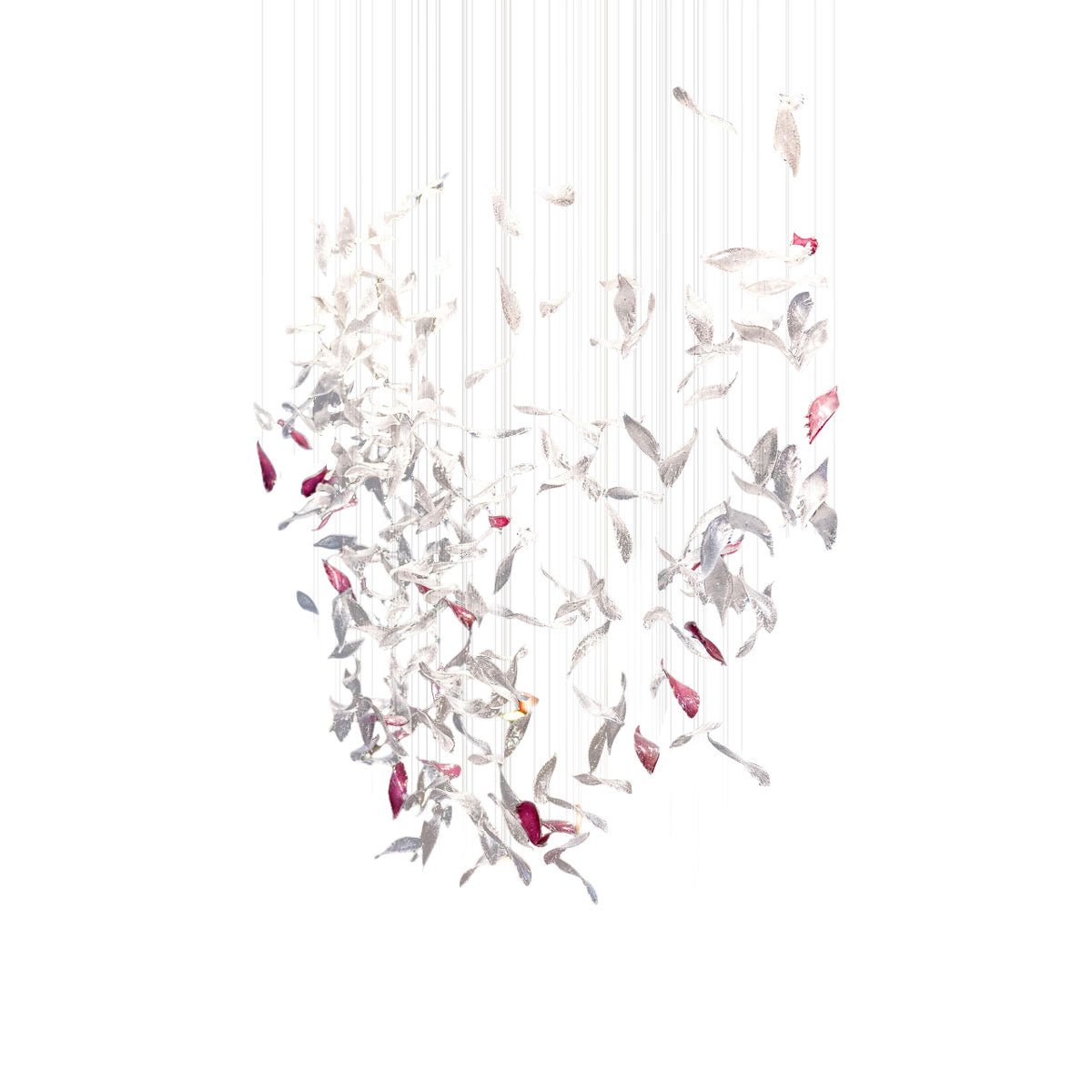 Flying Glass Feather Chandelier - YIOSI