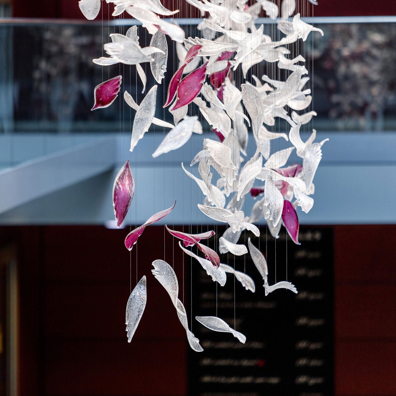 Flying Glass Feather Chandelier - YIOSI