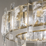 Daisy Linear Rock Crystal Chandelier 49"