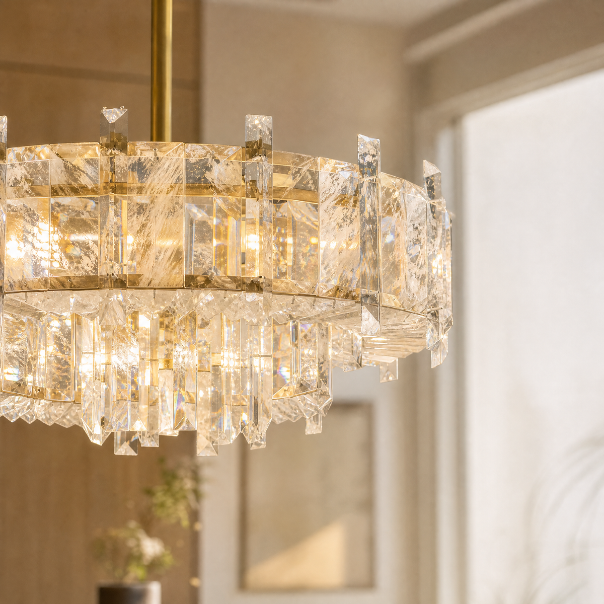Daisy Rock Crystal Chandelier