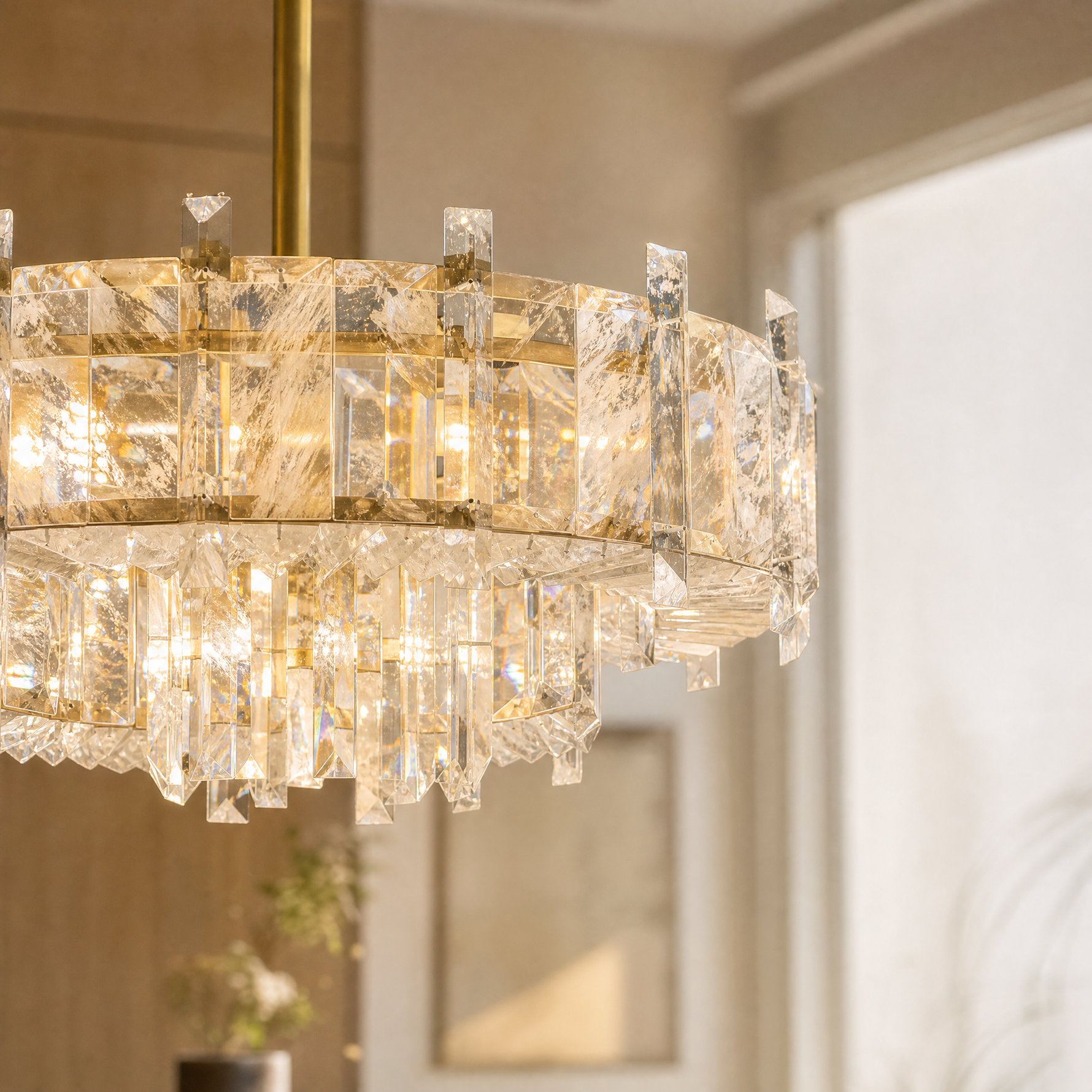 Daisy Rock Crystal Chandelier