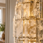 Daisy Rock Crystal Wall Sconce 19"