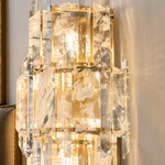 Daisy Rock Crystal Wall Sconce 19"