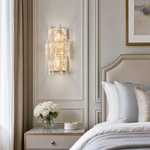 Daisy Rock Crystal Wall Sconce 19"