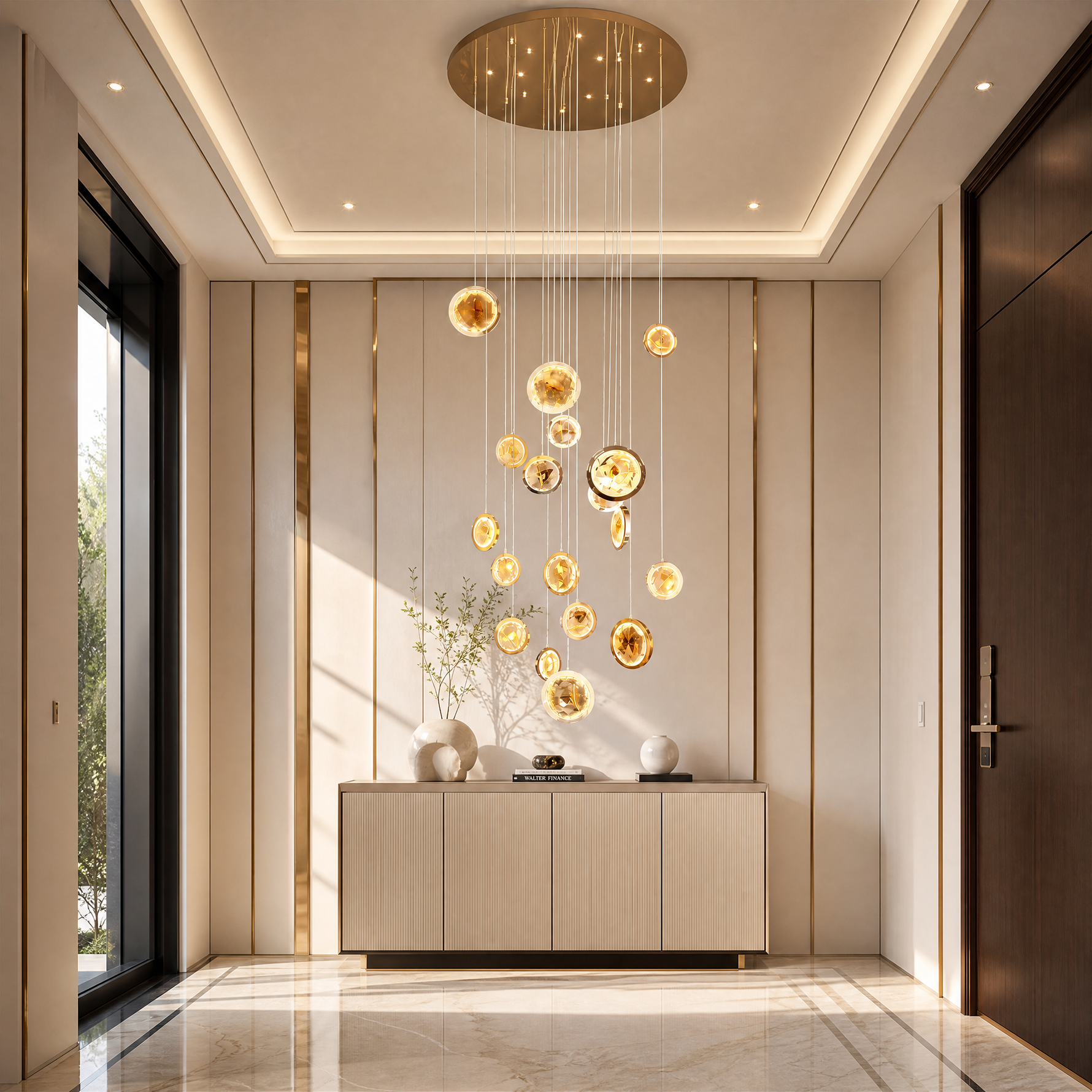 Dancing Butterfly Modern Sculptural Ring Chandelier