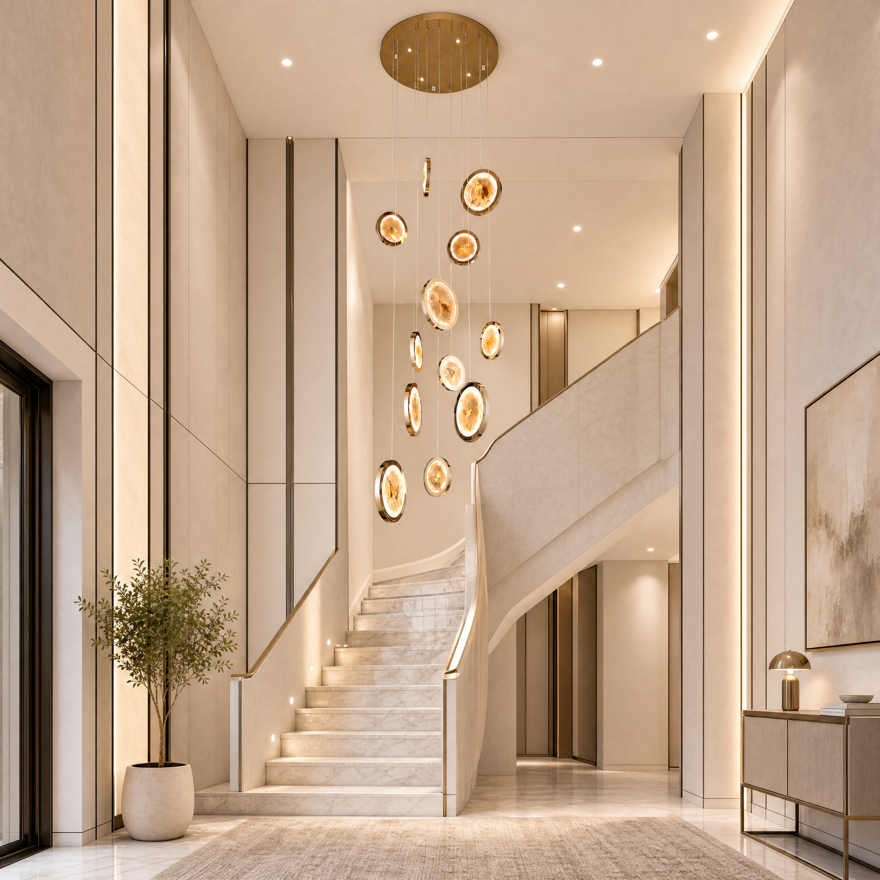 Dancing Butterfly Modern Sculptural Ring Chandelier