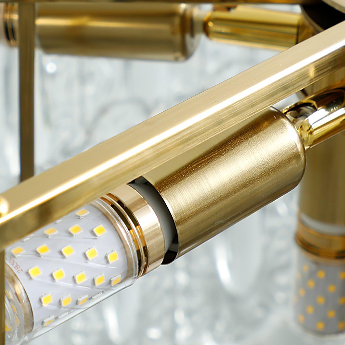 Decorative Pattern Glass Round Chandelier - YIOSI