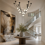Dew Drops Alabaster LED Chandelier – Black White Warm Light
